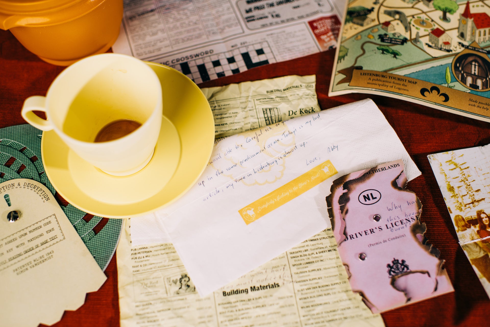 Photographs and case file documents from The Vandermist Dossier by Sherlocked